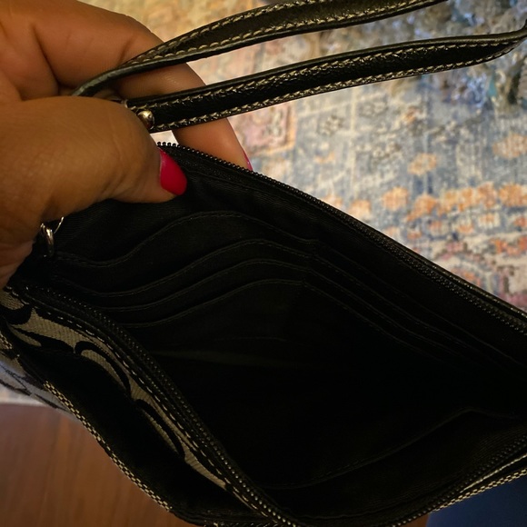 Signature Canvas Colorblock Small Wristlet - Picture 3 of 4